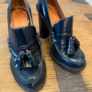 Celine Women's Navy Tassel Heels